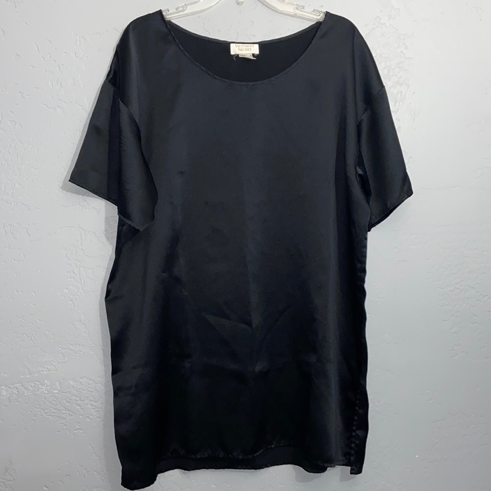 Vintage Gold Label Victoria’s Secret Night Sleep Shirt Black Size P/S